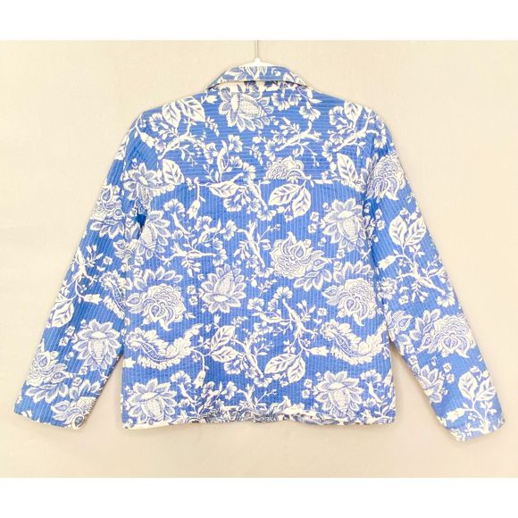 Nomadic Traders Quilted Reverible Jacket Small Lightweight Floral Double Pockets - Picture 7 of 12